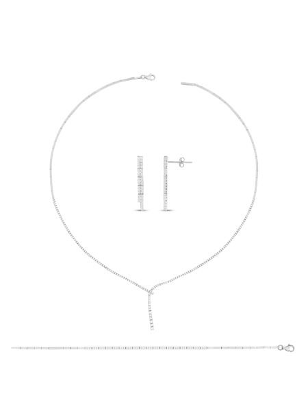 14 Ayar Beyaz Tek Sıra Damla Su Yolu Bileklik