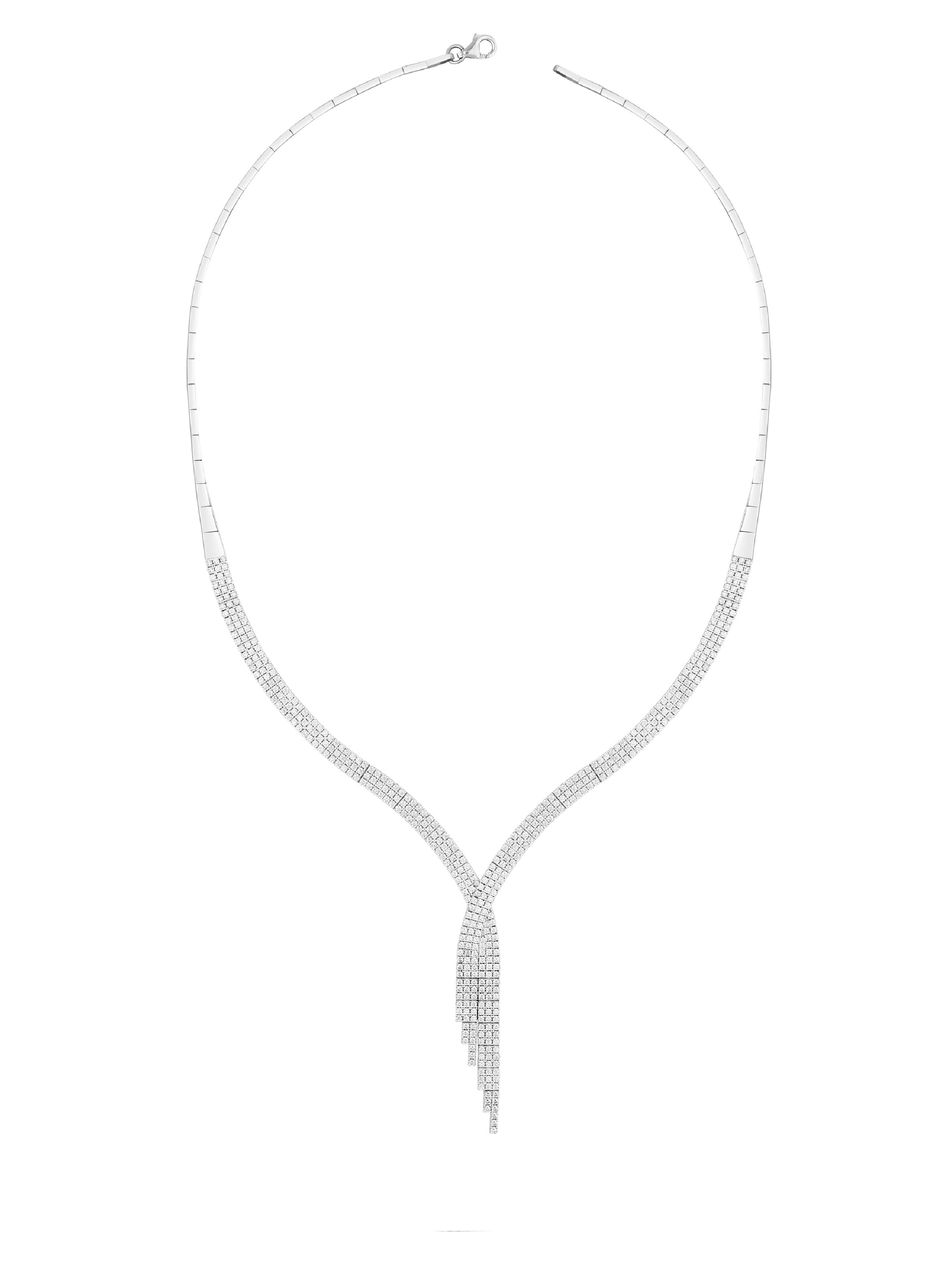 14 Ayar Beyaz Üç Sıra Atkı Su Yolu Gerdanlık