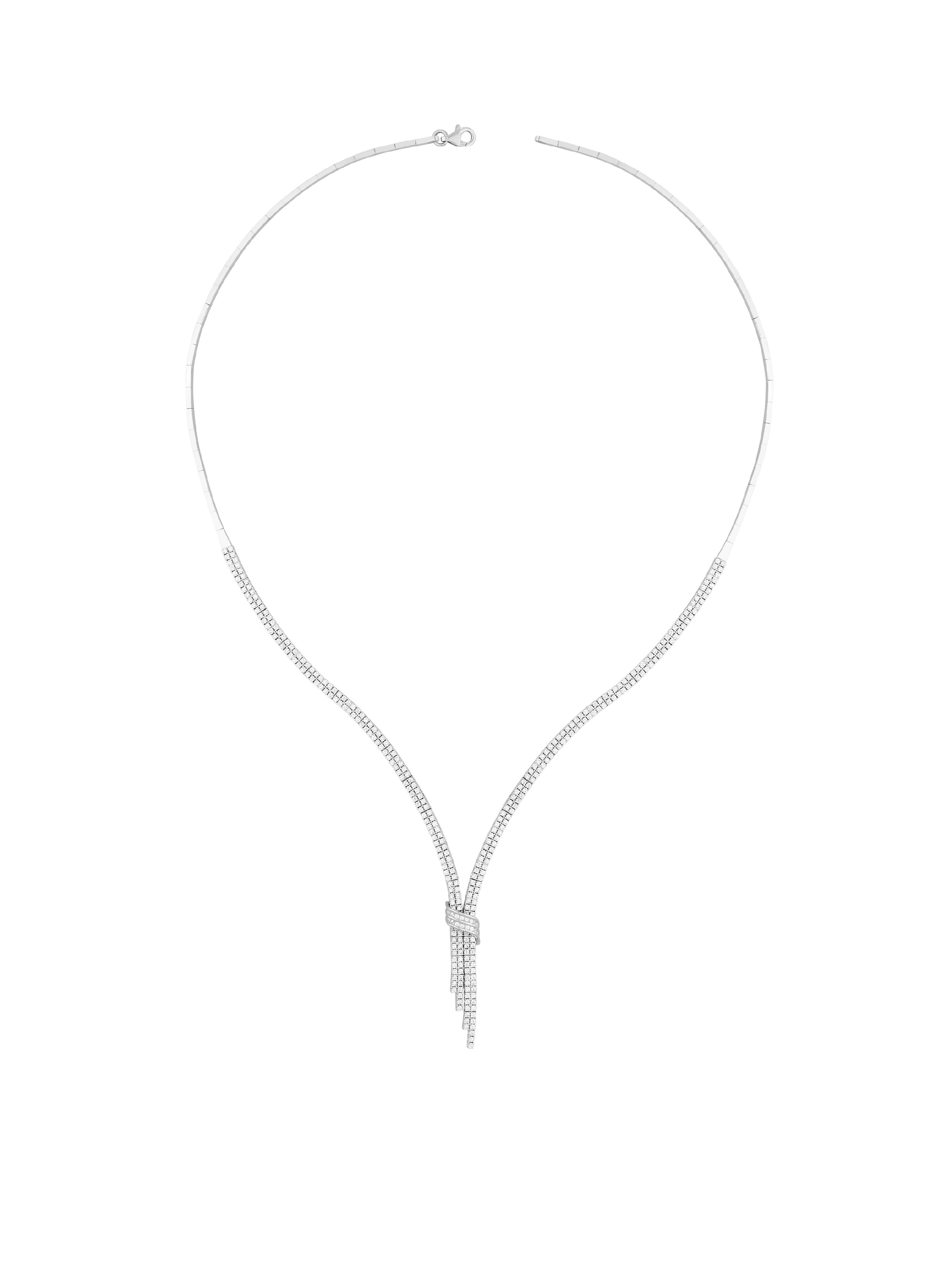 14 Ayar Beyaz İki Sıra Sallantılı Su Yolu Gerdanlık