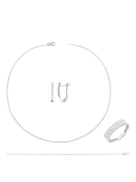 14 Ayar Beyaz Tek Sıra Dolunay Su Yolu Gerdanlık