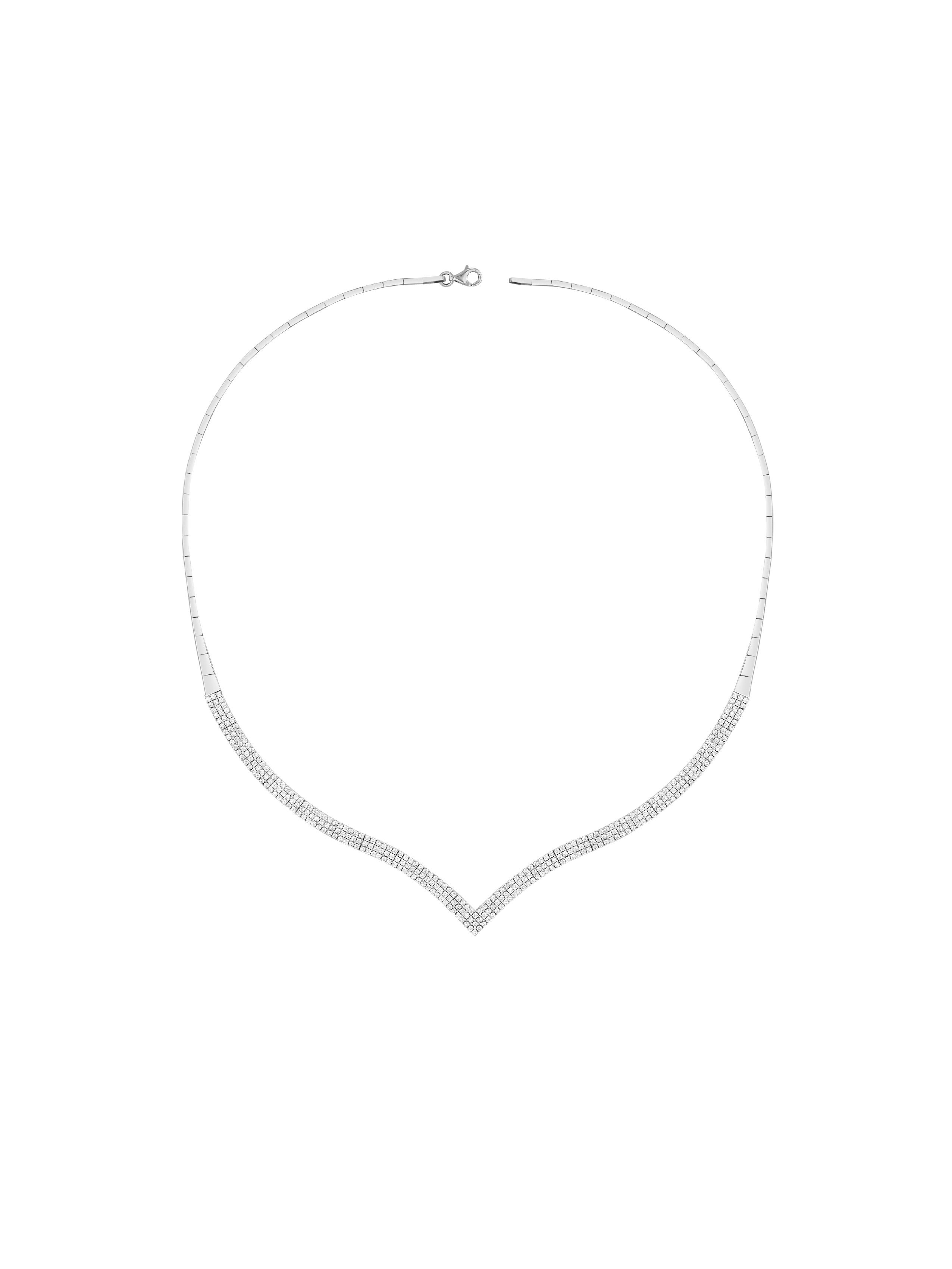 14 Ayar Beyaz Üç Sıra Çavuş Su Yolu Gerdanlık