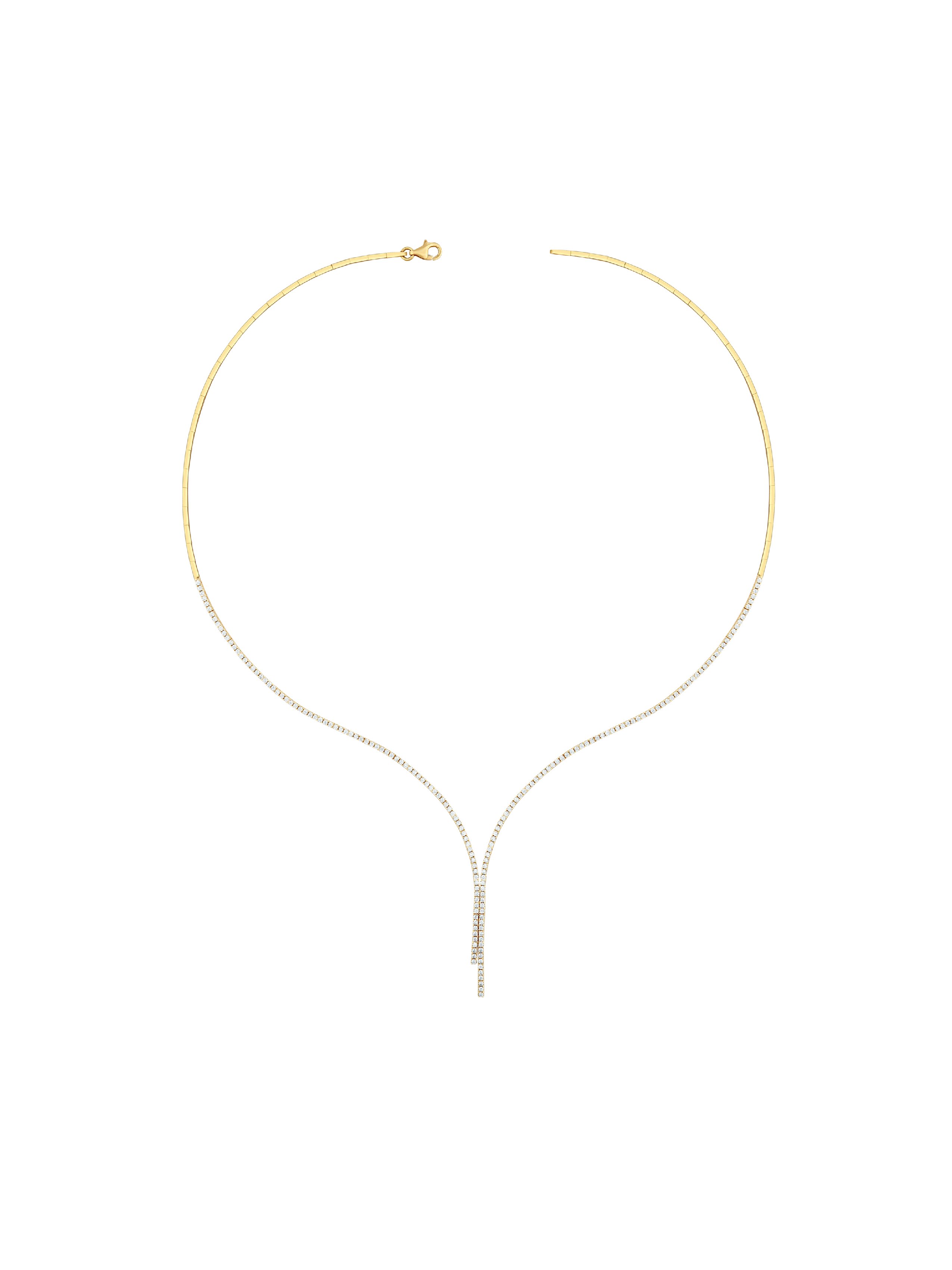 14 Ayar Sarı Tek Sıra Su Yolu Gerdanlık