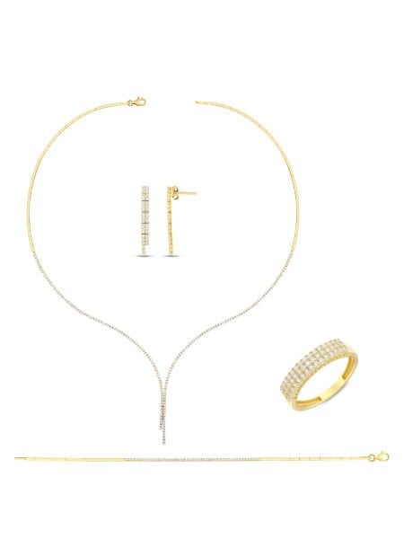 14 Ayar Sarı Tek Sıra Su Yolu Gerdanlık