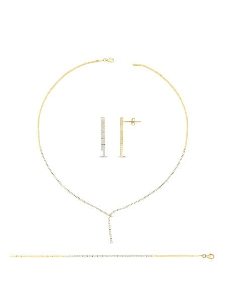 14 Ayar Sarı Tek Sıra Damla Su Yolu Gerdanlık