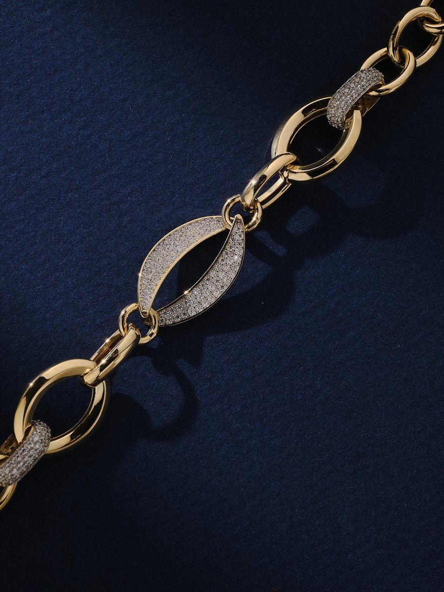 14 Ayar Taşlı İtalyan Bileklik