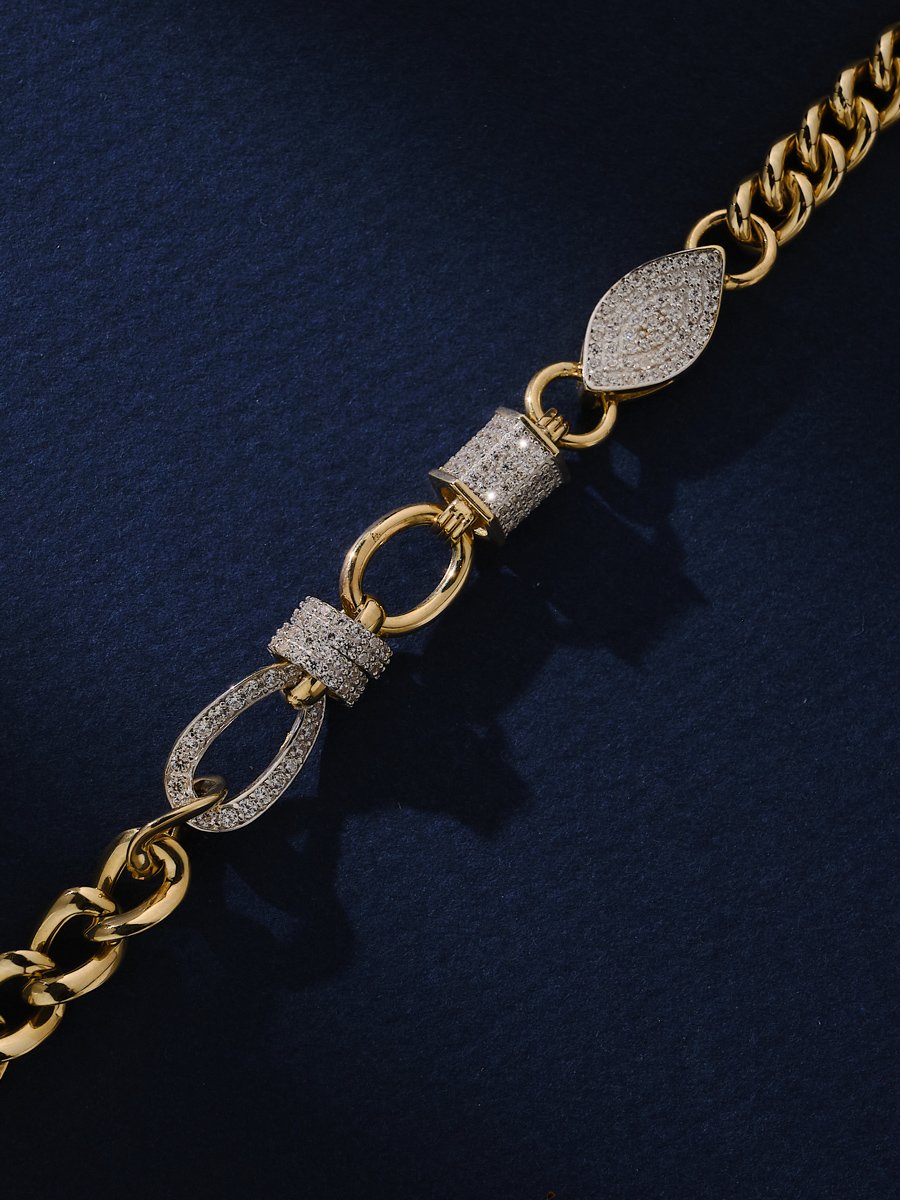 14 Ayar Taşlı İtalyan Bileklik