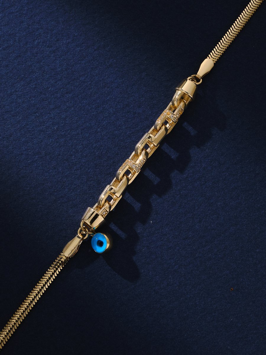 14 Ayar Nazar Boncuklu İtalyan Bileklik