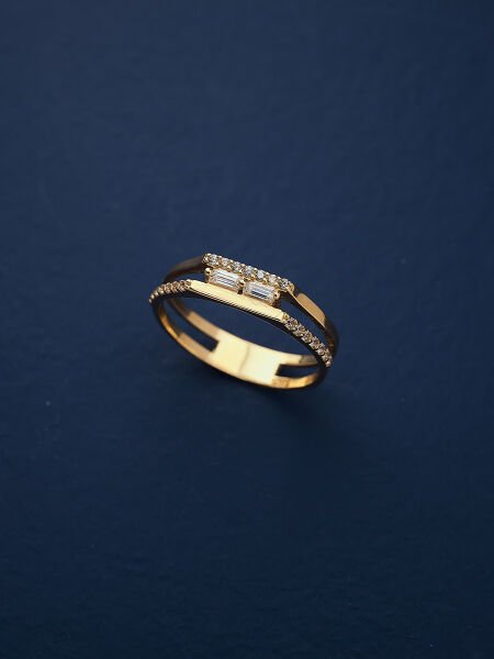 14 Ayar Tasarım Fantezi Yüzük