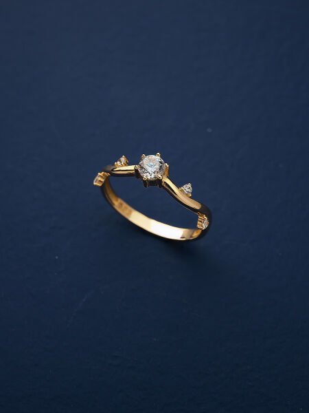 14 Ayar Tasarım Fantezi Yüzük