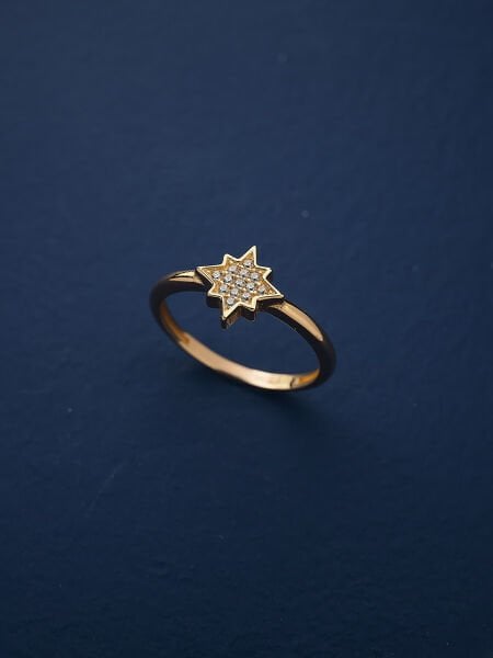 14 Ayar Tasarım Fantezi Yüzük