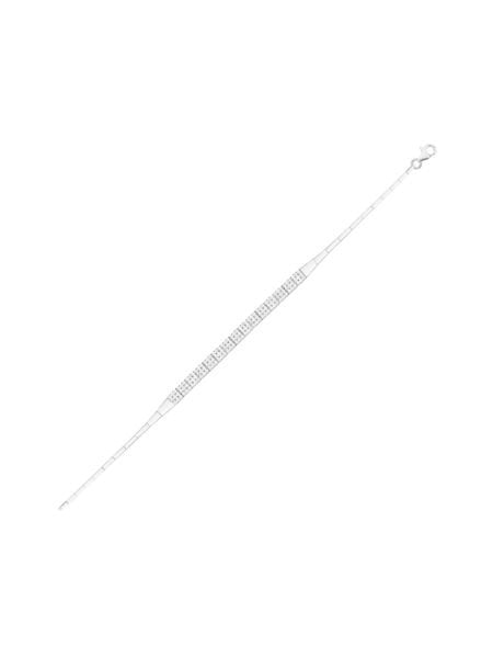 14 Ayar Beyaz Üç Sıra Su Yolu Bileklik