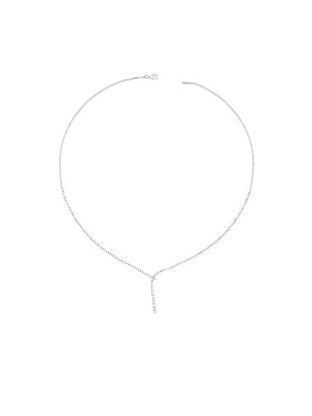 14 Ayar Beyaz Tek Sıra Damla Su Yolu Gerdanlık