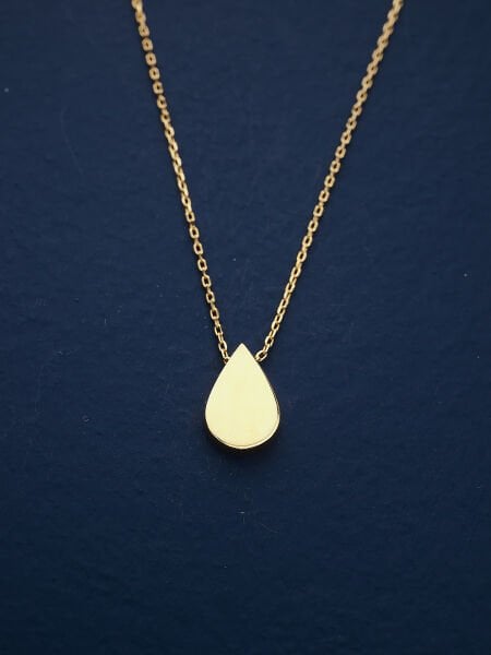 14 Ayar Damla Kolye