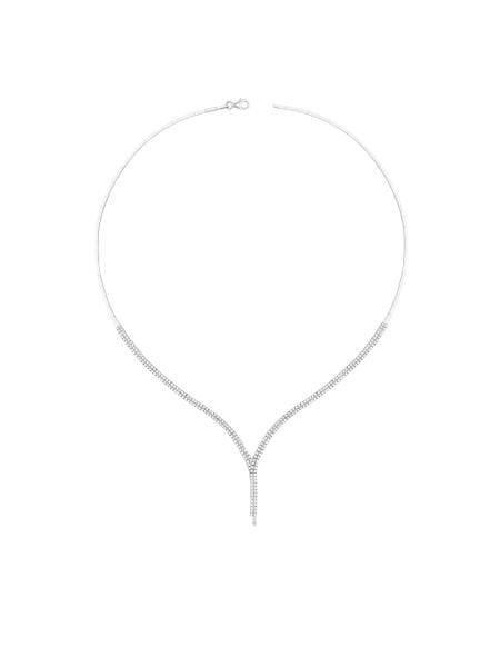 14 Ayar Beyaz İki Sıra Sapan Su Yolu Gerdanlık