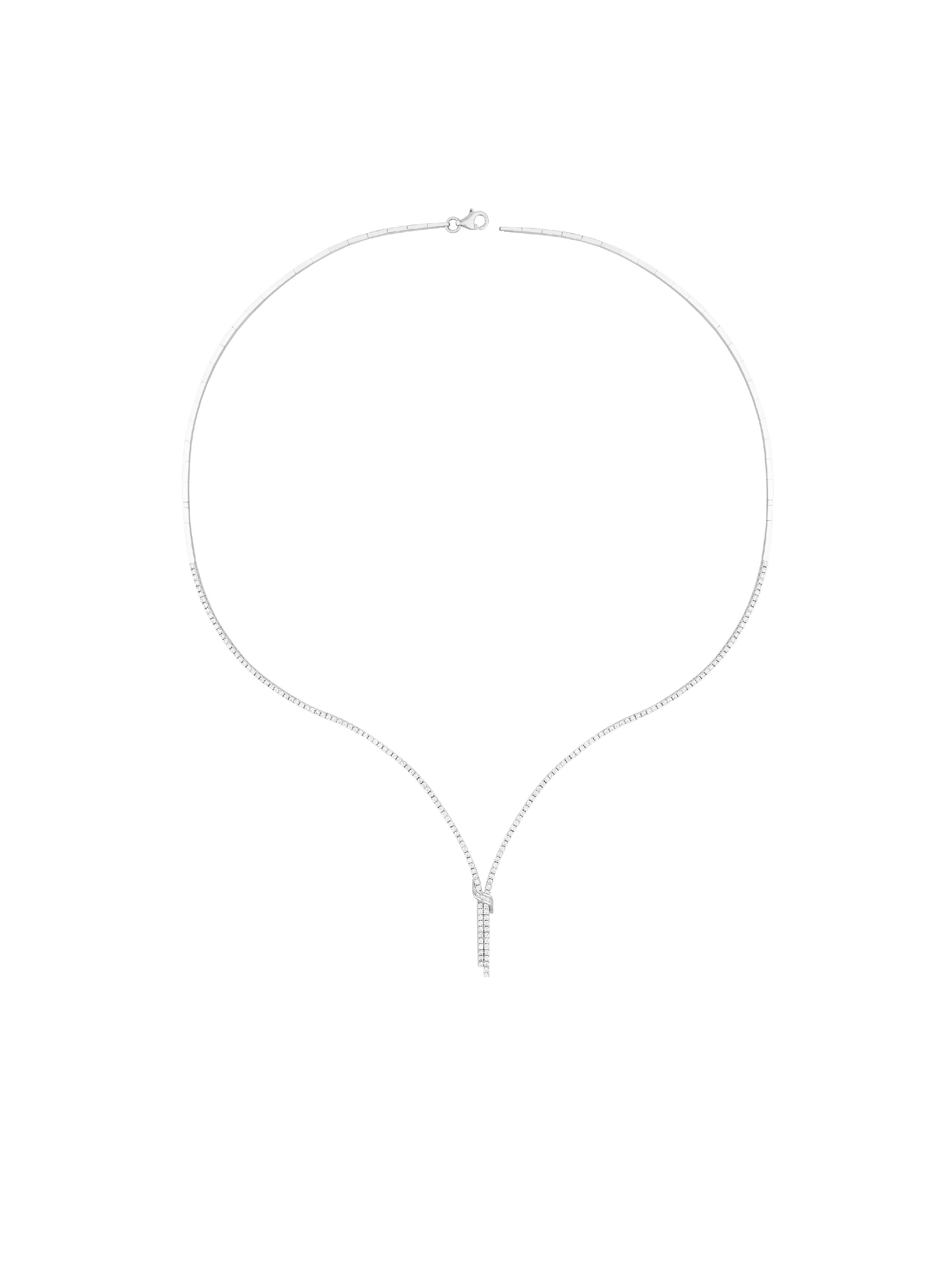 14 Ayar Beyaz Tek Sıra Sallantılı Su Yolu Gerdanlık