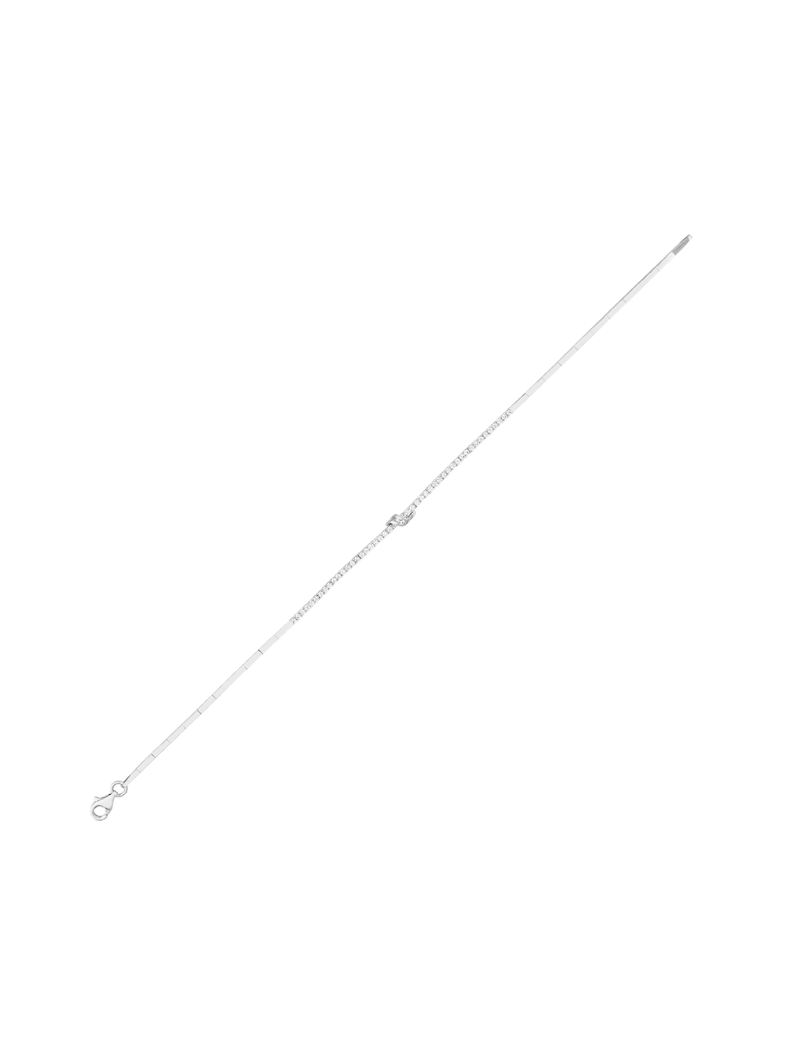 14 Ayar Beyaz Tek Sıra Sallantılı Su Yolu Bileklik