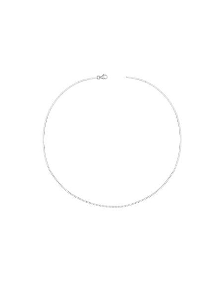 14 Ayar Beyaz Tek Sıra Dolunay Su Yolu Gerdanlık