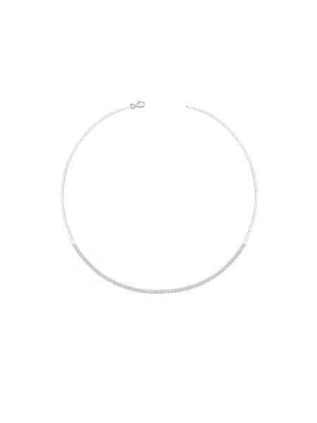 14 Ayar Beyaz İki Sıra Dolunay Su Yolu Gerdanlık