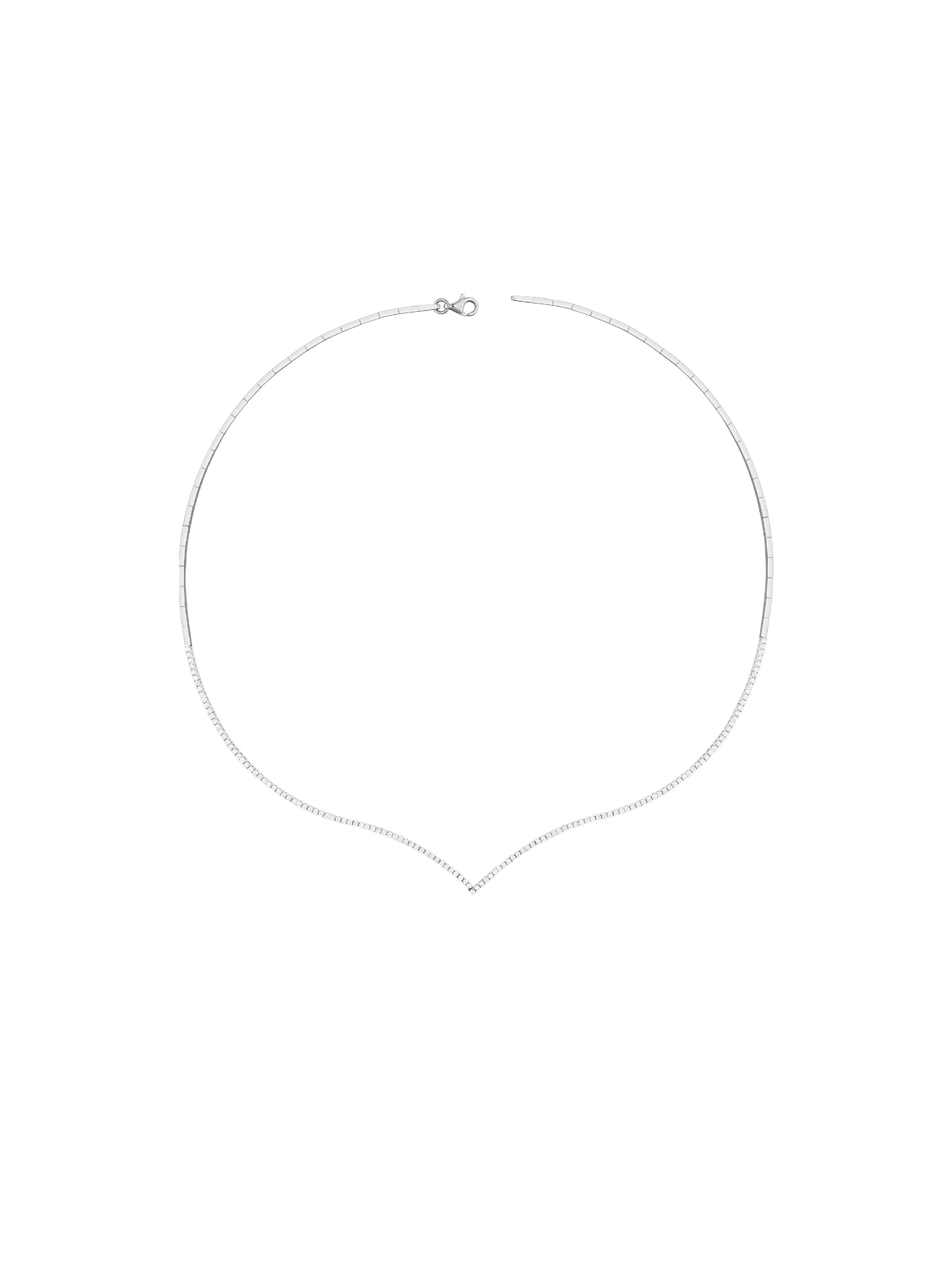 14 Ayar Beyaz Tek Sıra Çavuş Su Yolu Gerdanlık