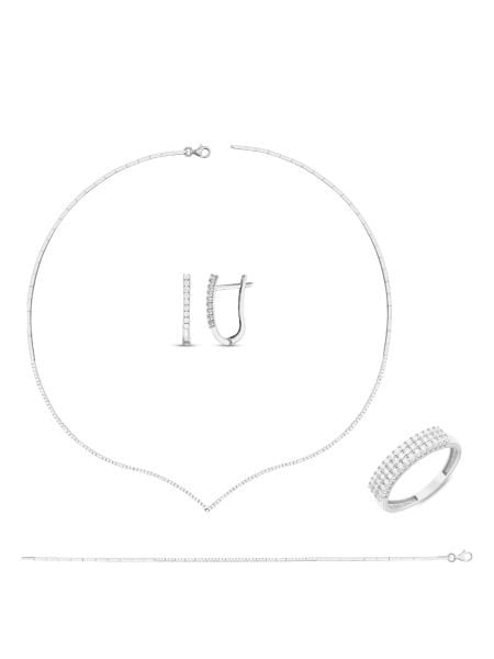 14 Ayar Beyaz Tek Sıra Çavuş Su Yolu Gerdanlık