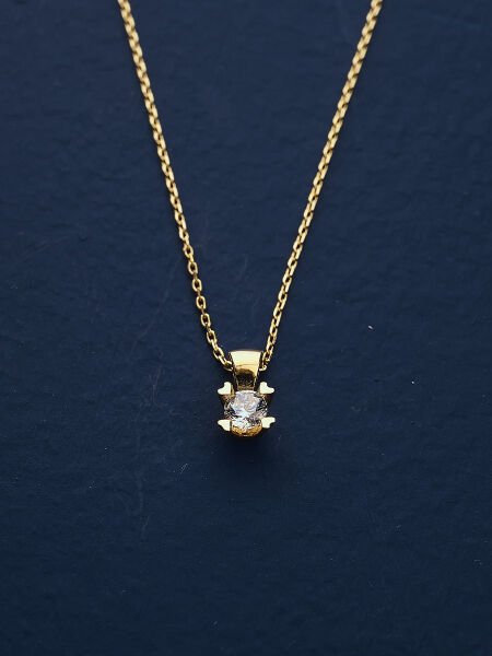 14 Ayar Tektaş Kolye