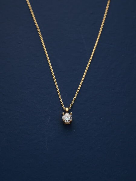 14 Ayar Tektaş Kolye