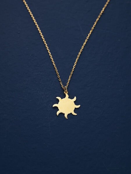 14 Ayar Güneş Kolye