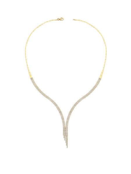 14 Ayar Sarı Üç Sıra Su Yolu Gerdanlık