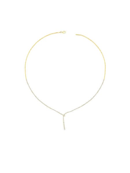 14 Ayar Sarı Tek Sıra Damla Su Yolu Gerdanlık