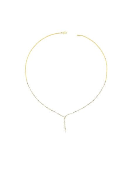 14 Ayar Sarı Tek Sıra Damla Su Yolu Gerdanlık