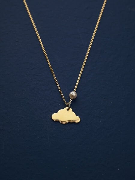 14 Ayar Bulut Kolye