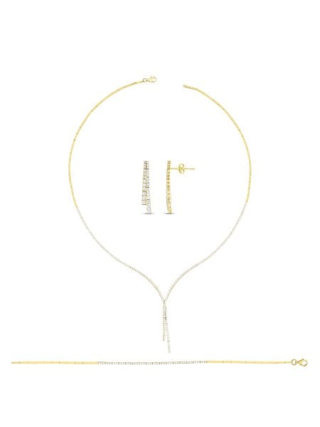 14 Ayar Sarı Tek Sıra Atkı Su Yolu Gerdanlık