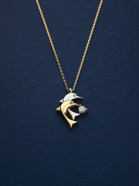 14 Ayar Hayvan Figürlü Kolye