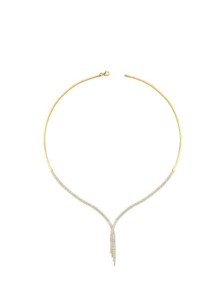 14 Ayar Sarı İki Sıra Atkı Su Yolu Gerdanlık