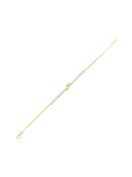 14 Ayar Sarı İki Sıra Sallantılı Su Yolu Bileklik