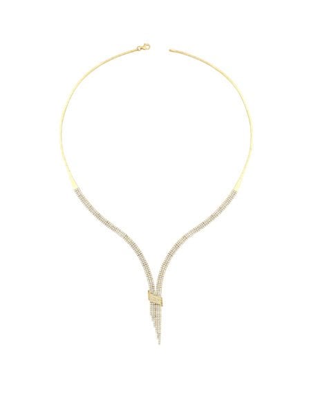 14 Ayar Sarı Üç Sıra Sallantılı Su Yolu Gerdanlık