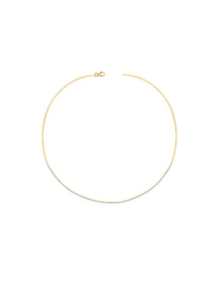 14 Ayar Sarı Tek Sıra Dolunay Su Yolu Gerdanlık