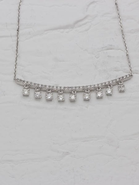 Sallantılı Su Yolu Pırlanta Kolye