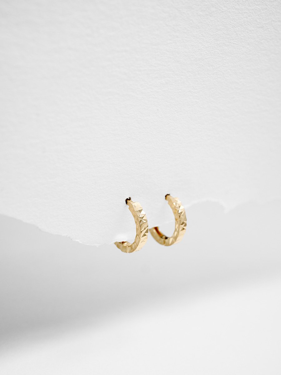 14 Ayar 2mm Düz Kalemli Halka Küpe - Çap: 0.8 cm