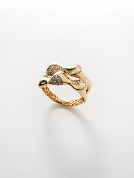 14 Ayar Tasarım Fantezi Yüzük