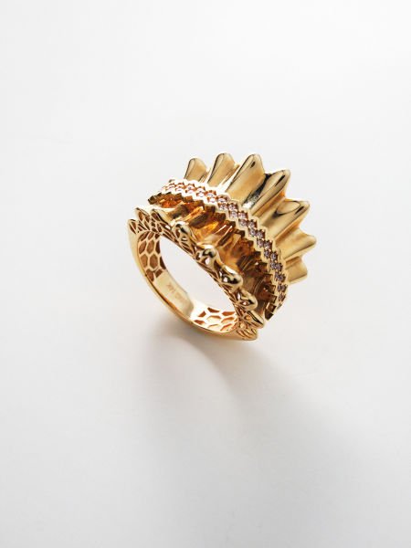 14 Ayar Tasarım Fantezi Yüzük