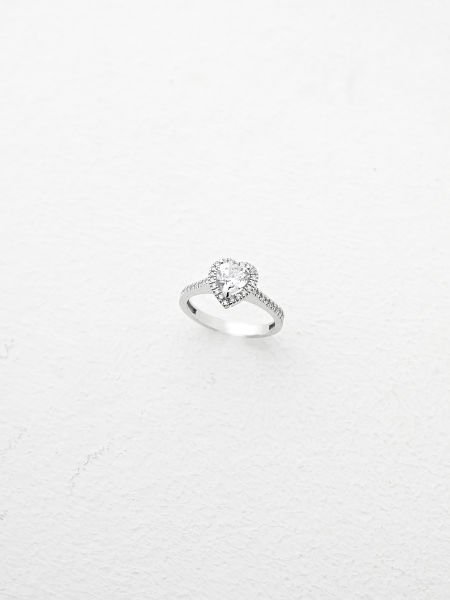 14 Ayar Beyaz Taşlı Yüzük