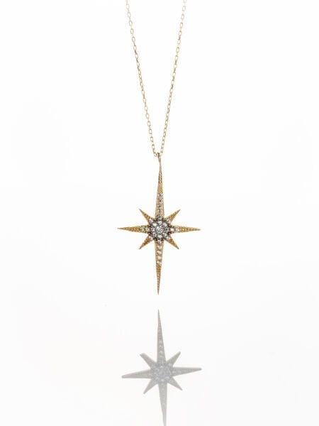 14 Ayar Sirius Yıldızı Kolye