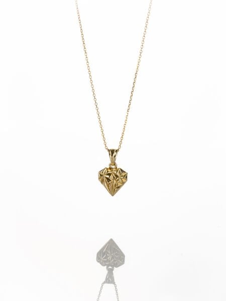 14 Ayar Özel Kesim Kalp Kolye