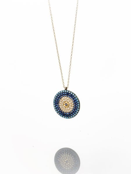 14 Ayar Nazar Boncuklu Kolye