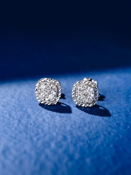 0.41 Karat Pırlanta Coronet Küpe