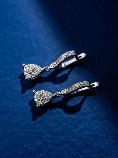 0.47 Karat Pırlanta Coronet Küpe