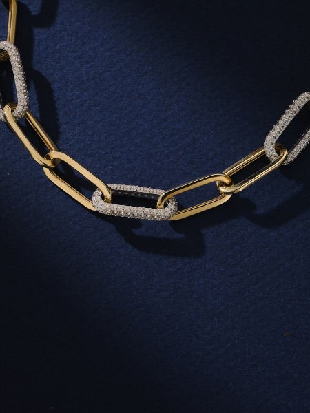 14 Ayar Taşlı Ataç Zincir Kolye